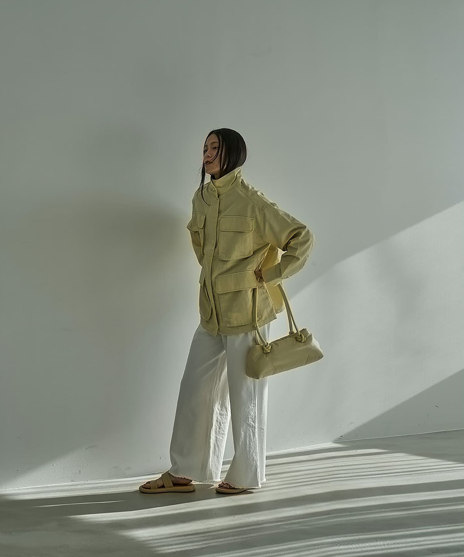 着用イメージ 164cm BUTTER YELLOW	