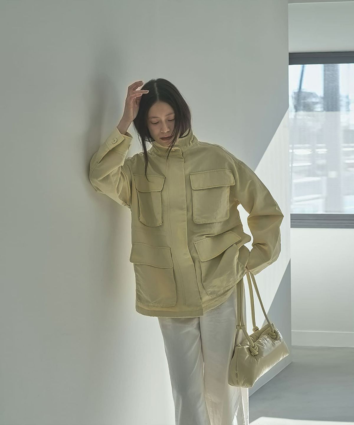 着用イメージ 164cm BUTTER YELLOW	