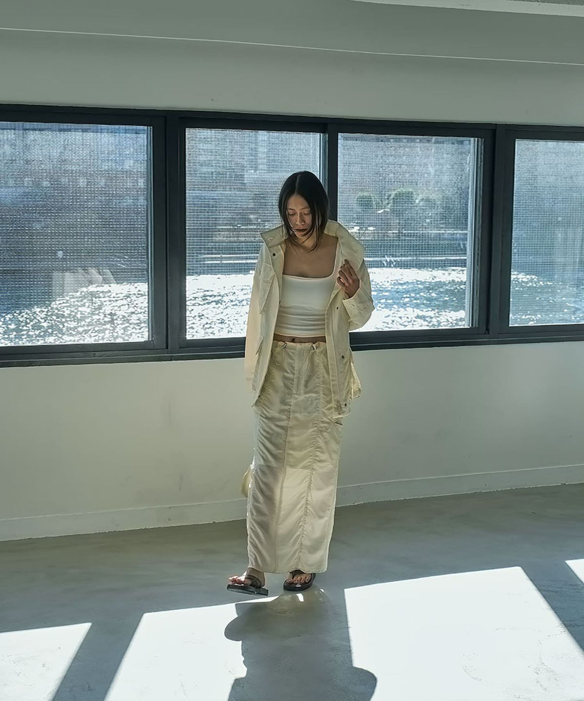 着用イメージ 164cm OFFWHITE