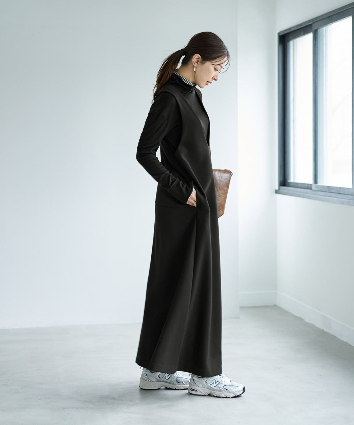 着用イメージ 166cm ブラック 02サイズ
