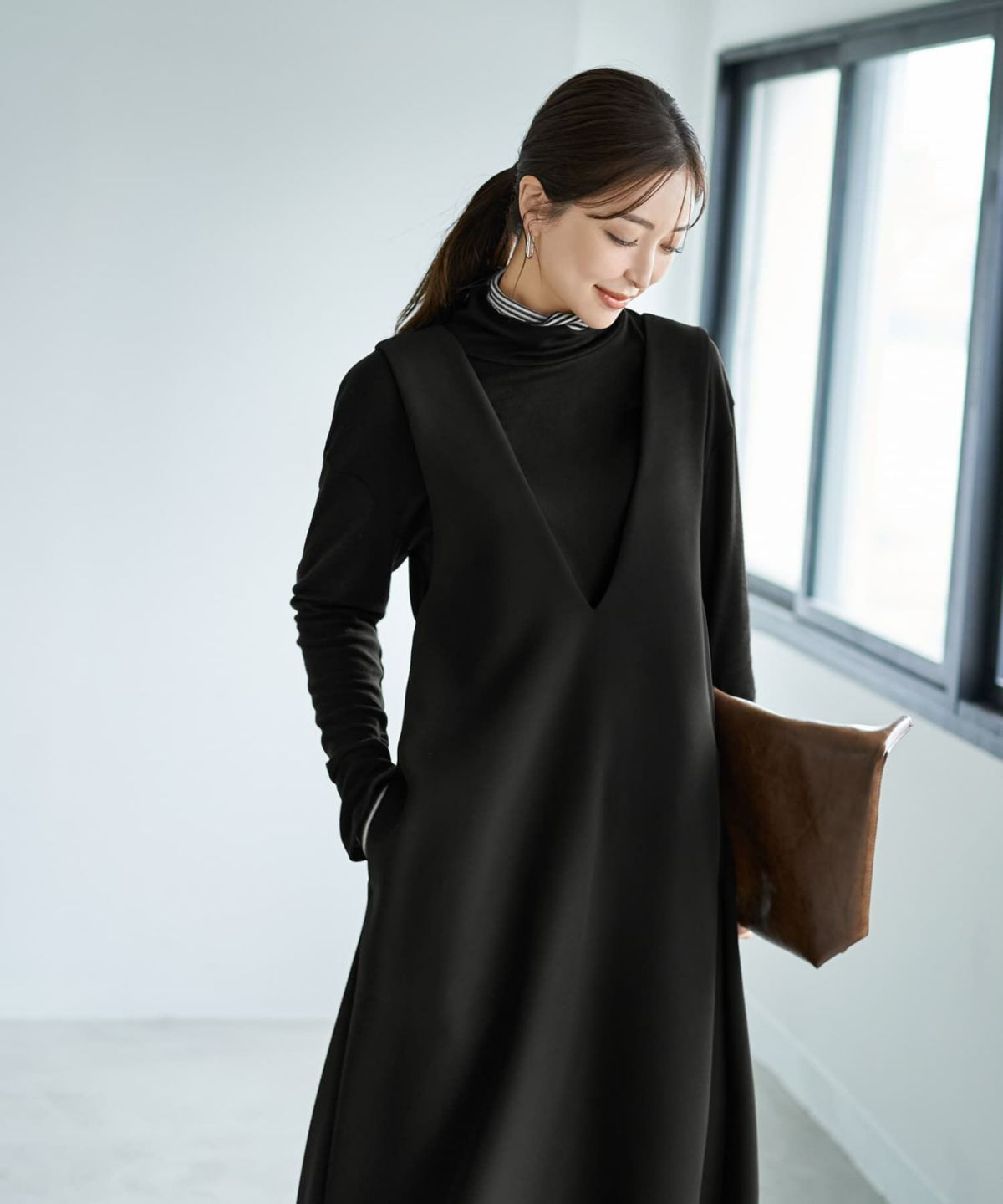 着用イメージ 166cm ブラック 02サイズ