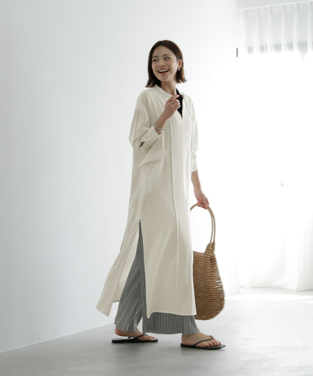 着用イメージ 167cm 02サイズ　ホワイト