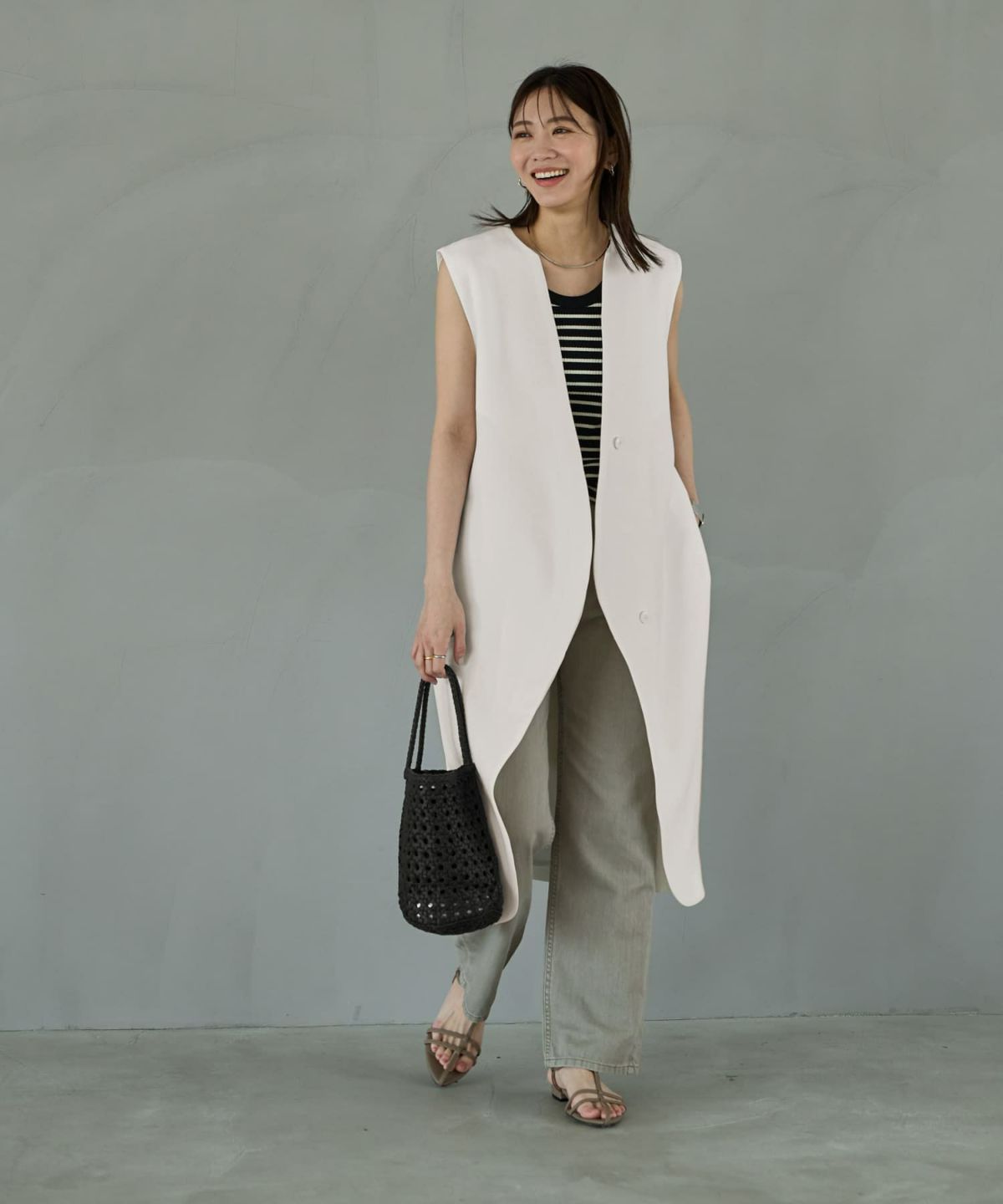 着用イメージ 166cm Sサイズ　カーキ