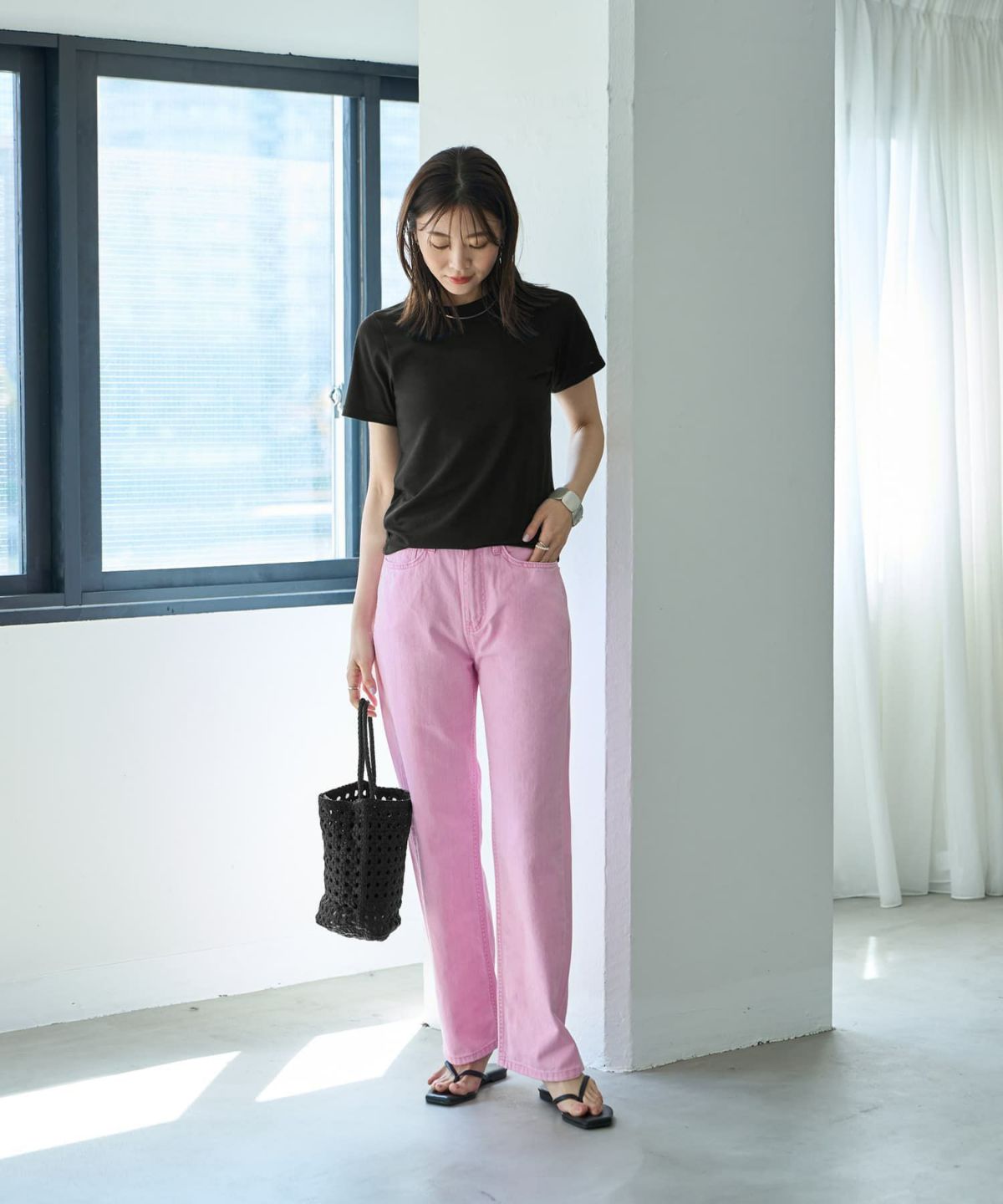 着用イメージ 166cm Sサイズ　ピンク