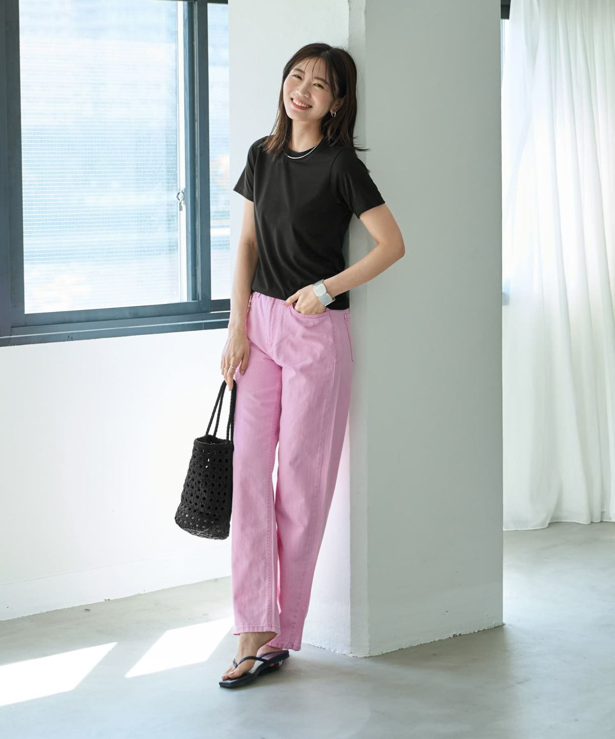 着用イメージ 166cm Sサイズ　ピンク