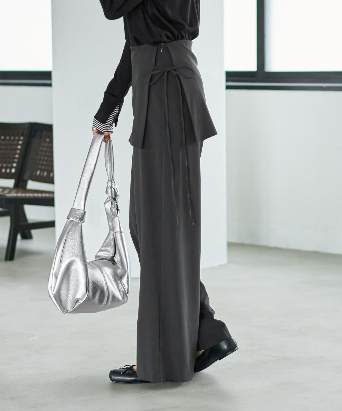 着用イメージ 166cm チャコール Sサイズ