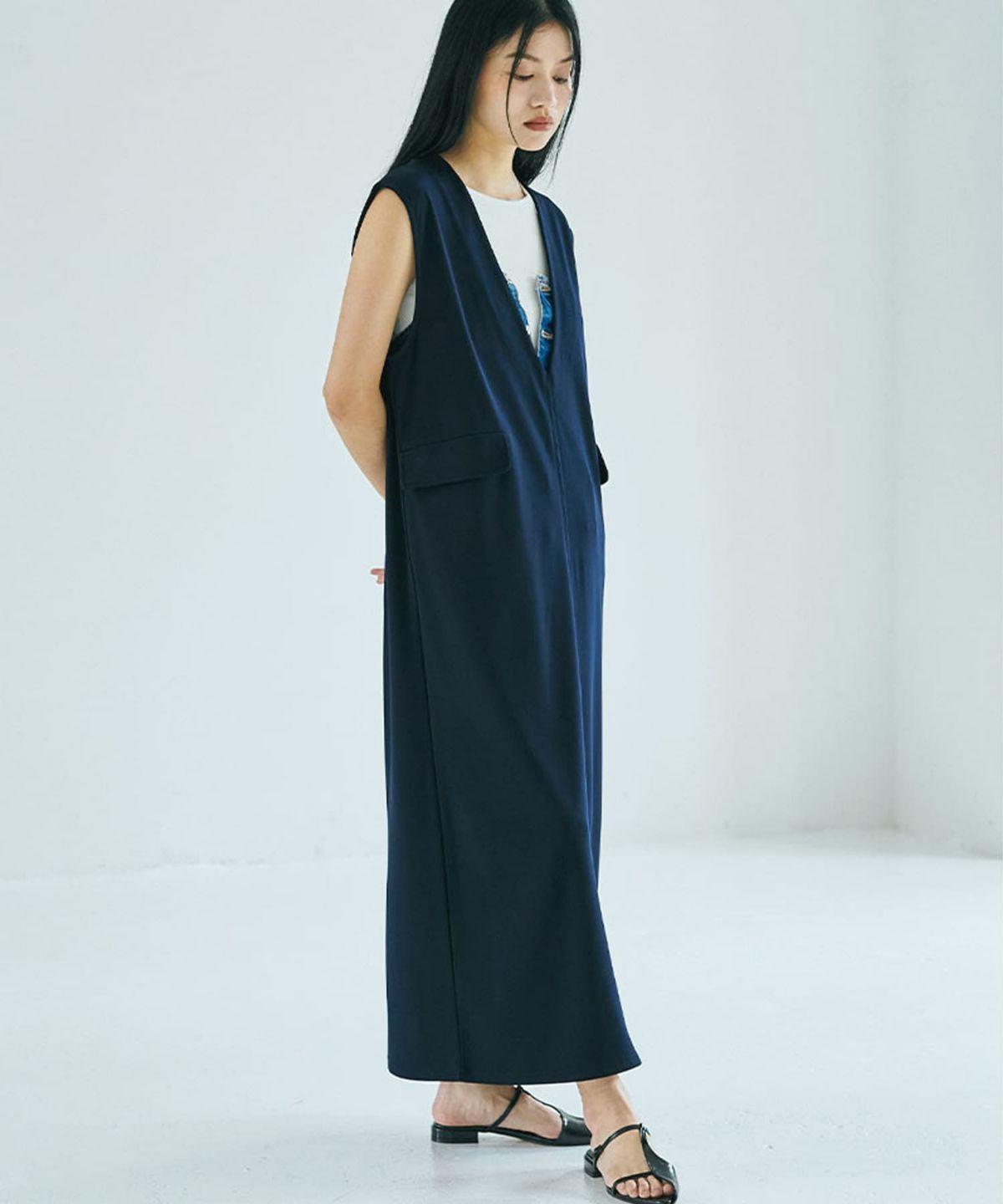 着用イメージ 168cm(Tsize) NAVY