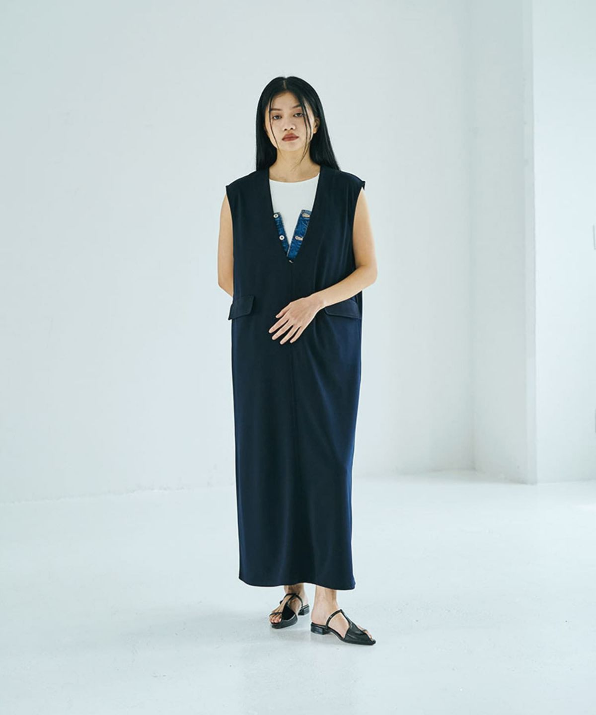 着用イメージ 168cm(Tsize) NAVY