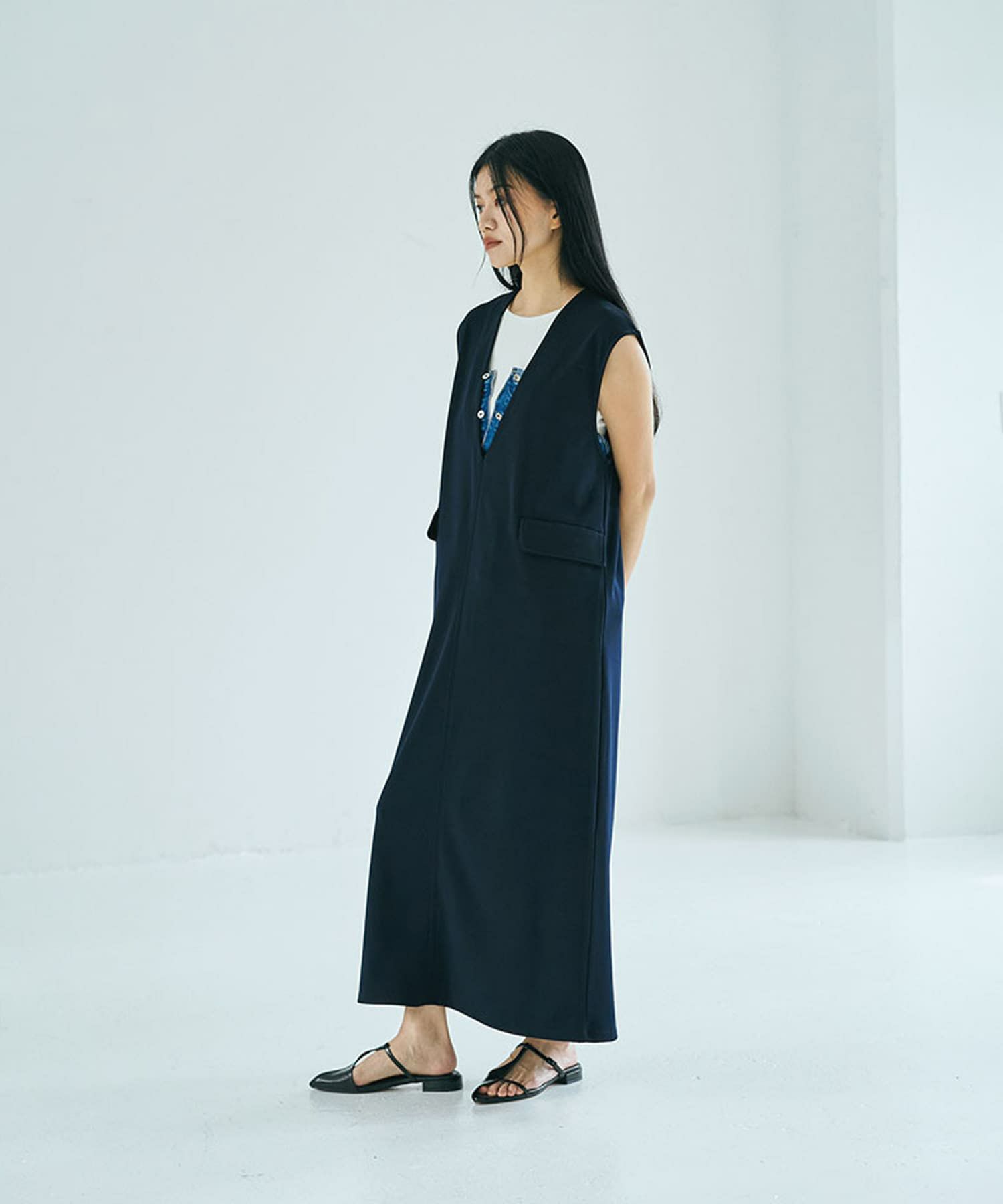 着用イメージ 168cm(Tsize) NAVY