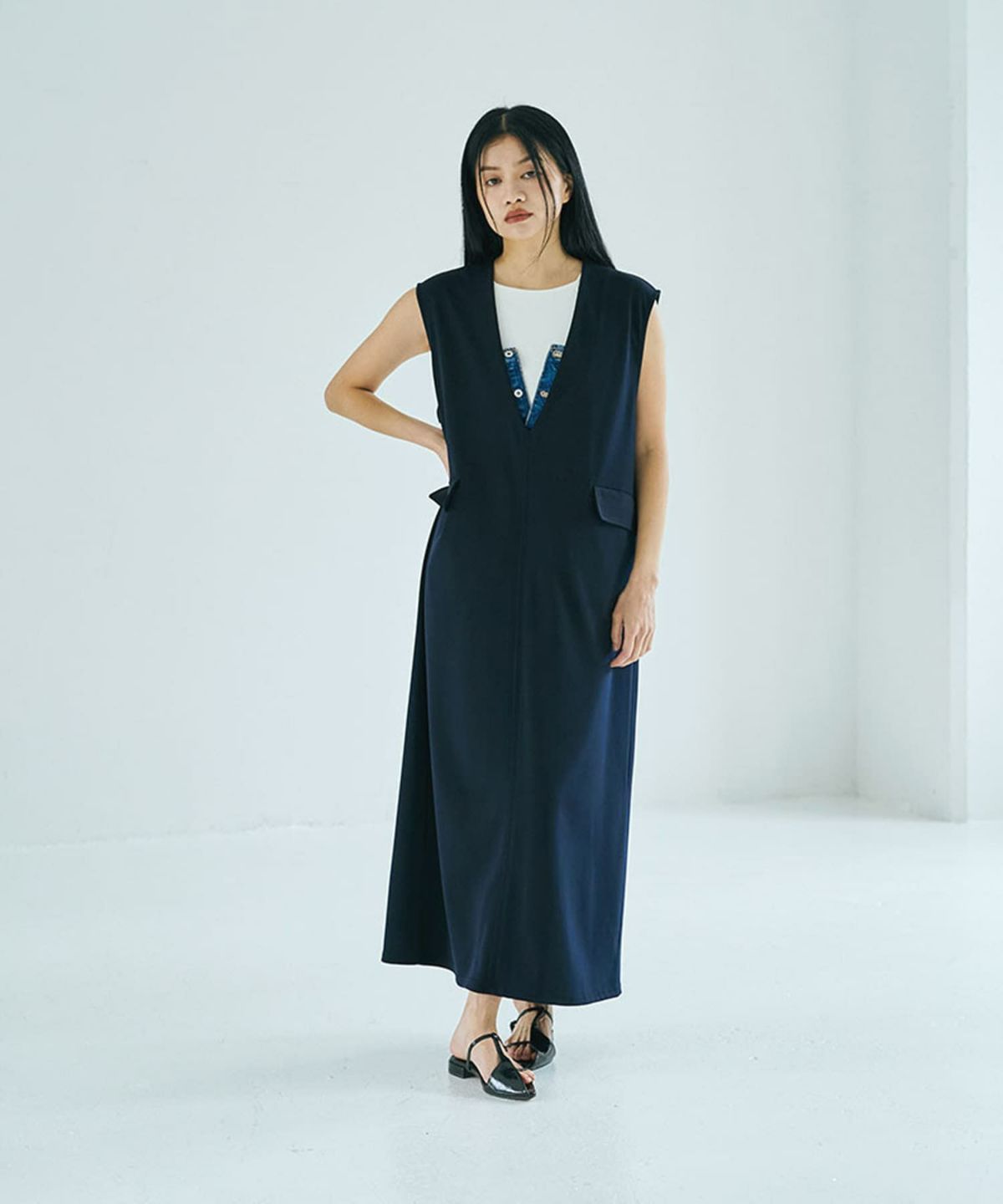 着用イメージ 168cm(Tsize) NAVY