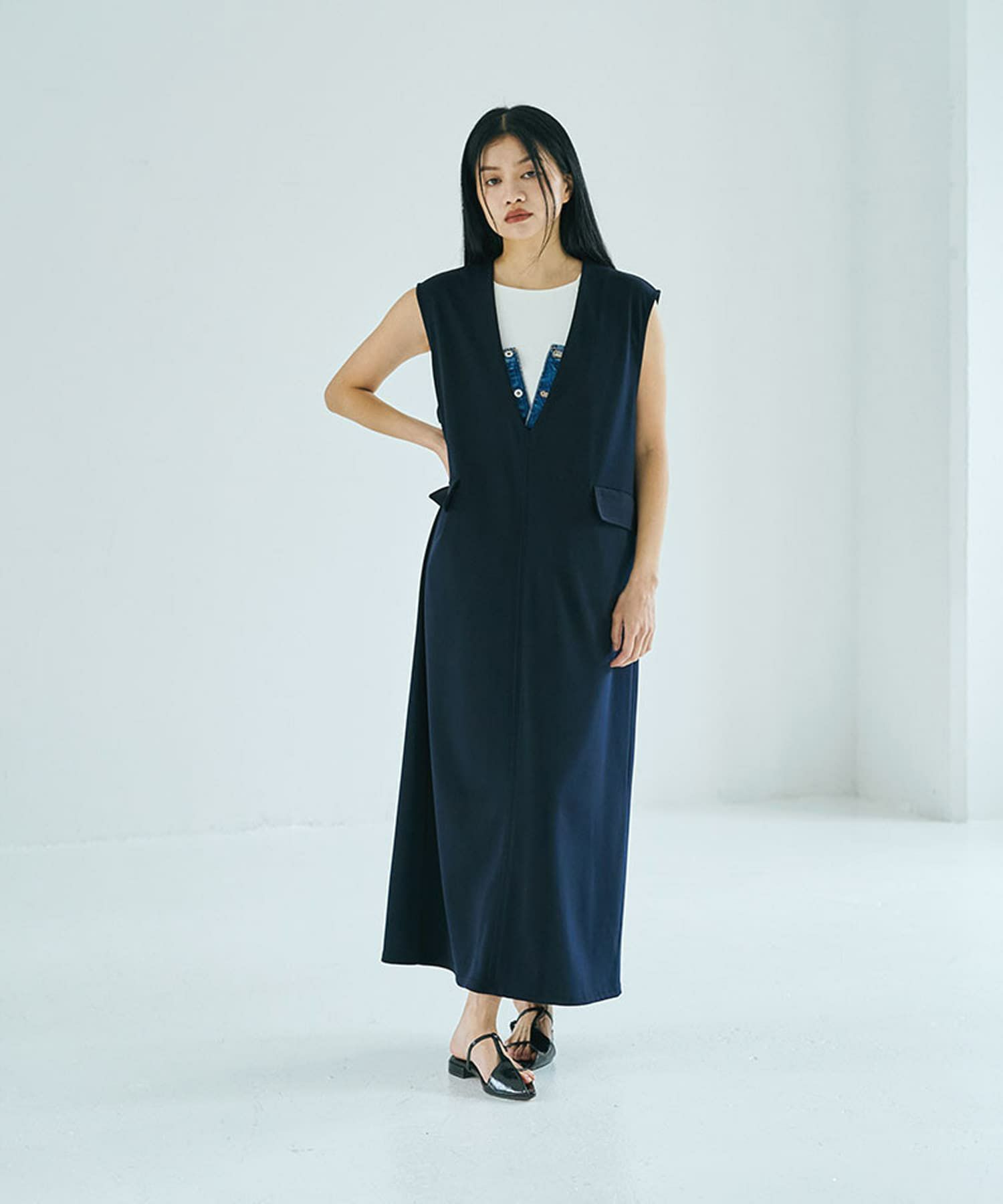 着用イメージ 168cm(Tsize) NAVY