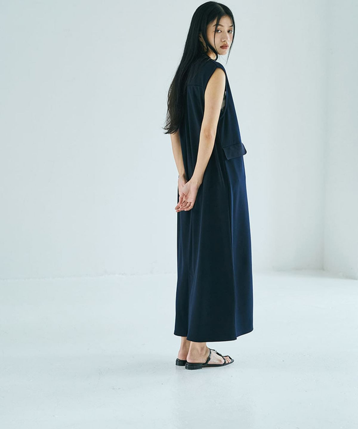 着用イメージ 168cm(Tsize) NAVY