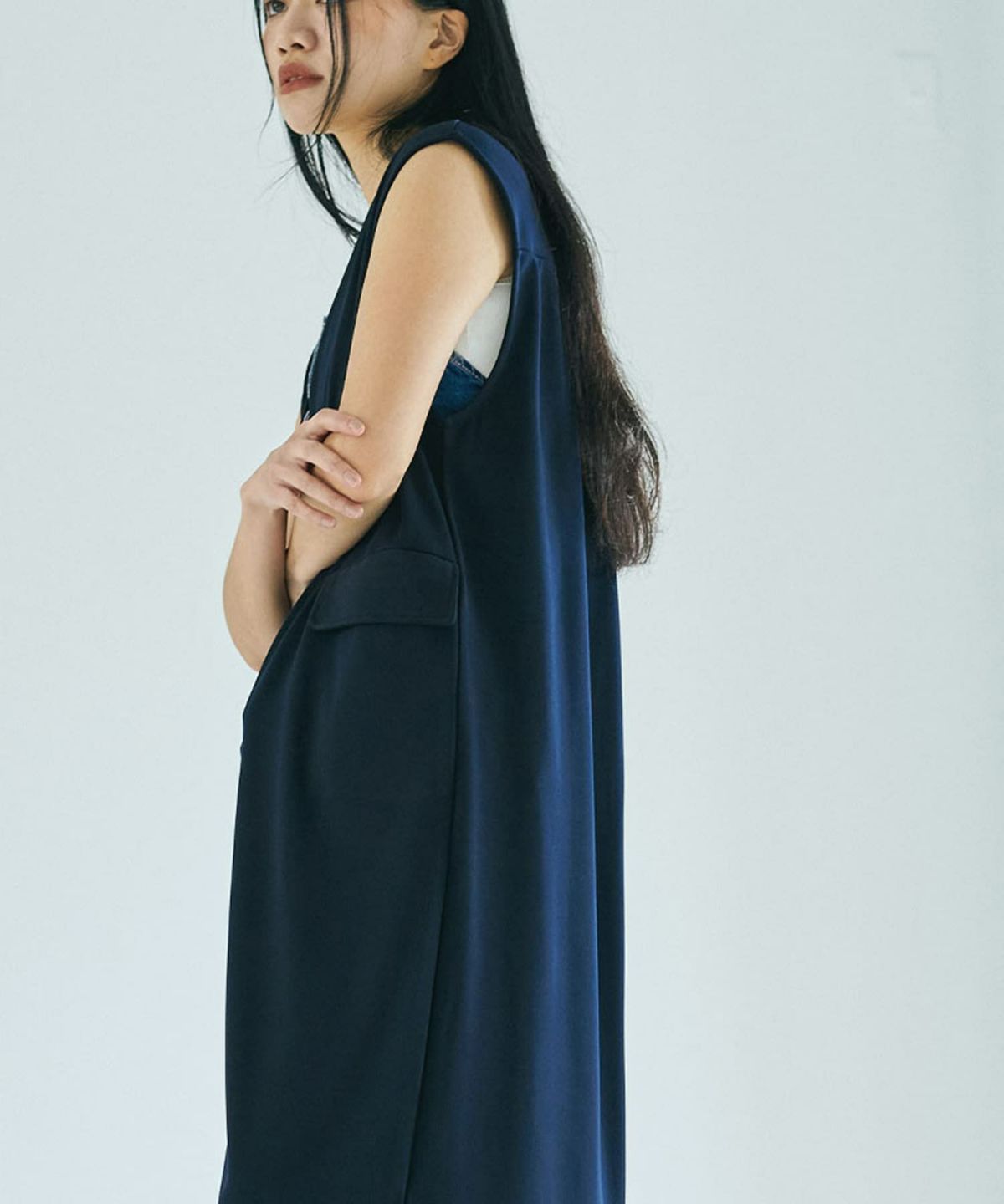 着用イメージ 168cm(Tsize) NAVY