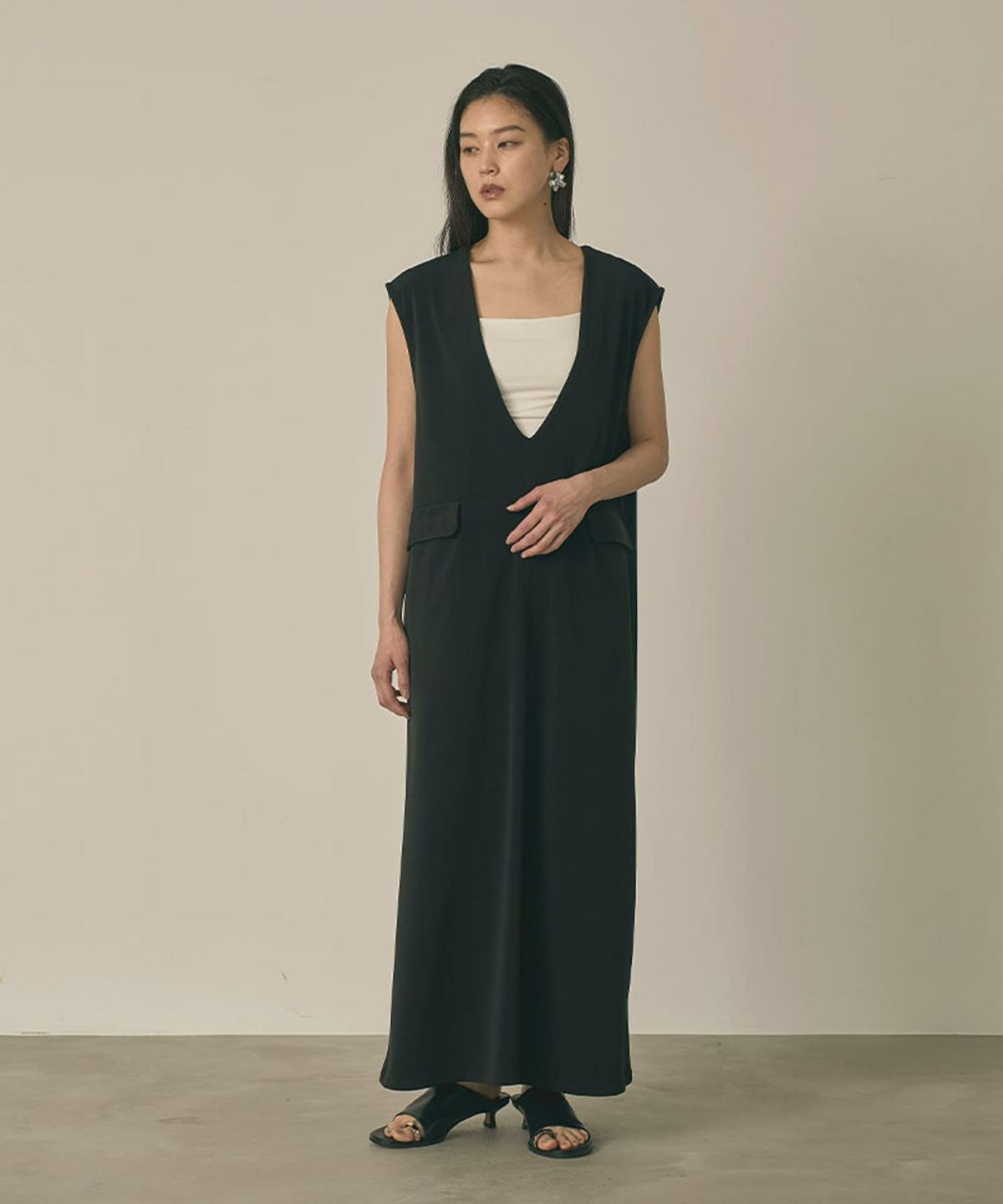 着用イメージ 164cm(Tsize) BLACK