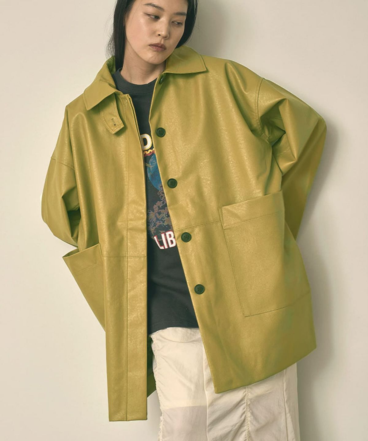 着用イメージ 164cm CLAY YELLOW