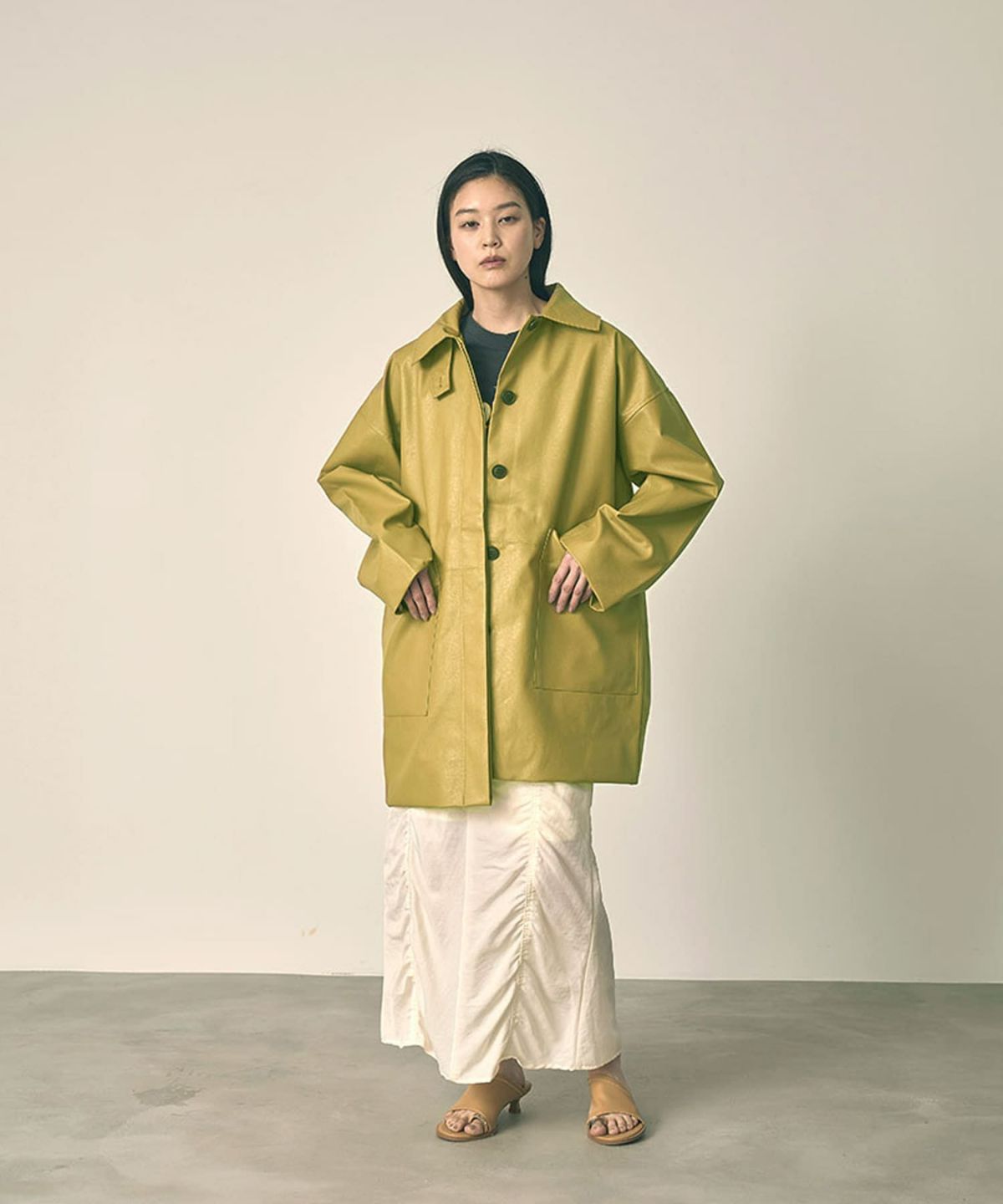 着用イメージ 164cm CLAY YELLOW