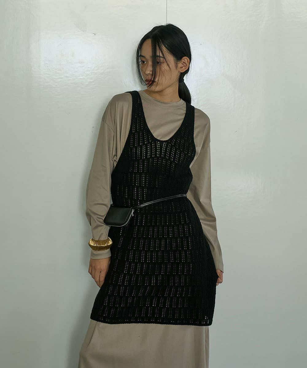 着用イメージ　164cm BLACK