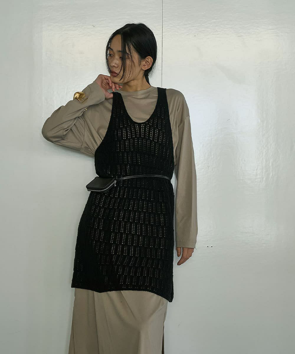 着用イメージ　164cm BLACK