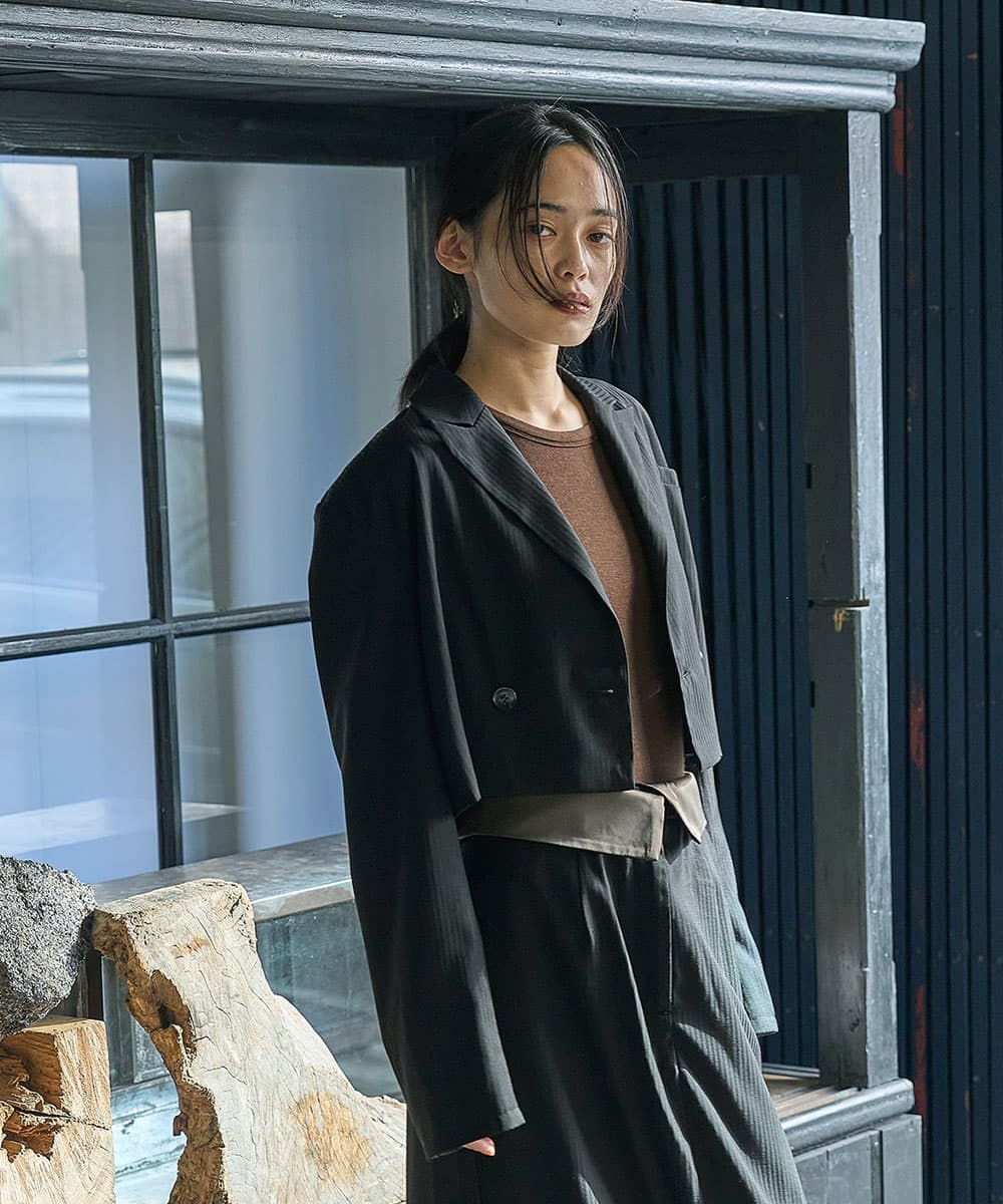 着用イメージ　168cm BLACK