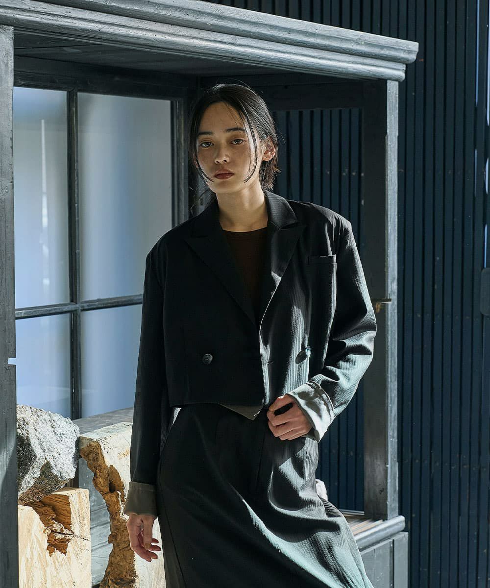 着用イメージ　168cm BLACK