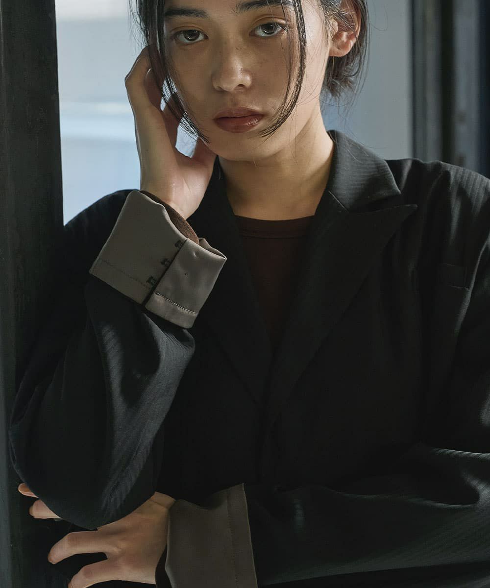 着用イメージ　168cm BLACK