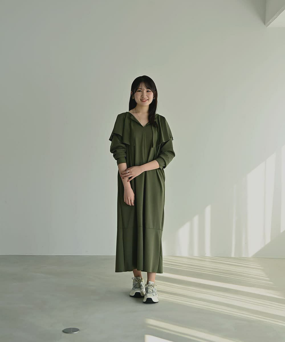 着用イメージ　168cm KHAKI