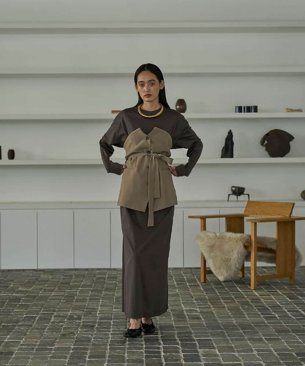 着用イメージ　168cm 　KHAKI BEIGE