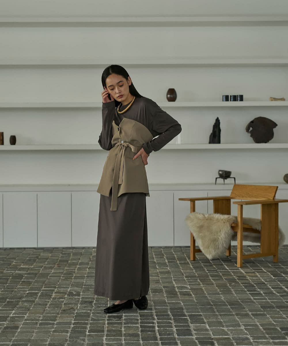 着用イメージ　168cm 　KHAKI BEIGE