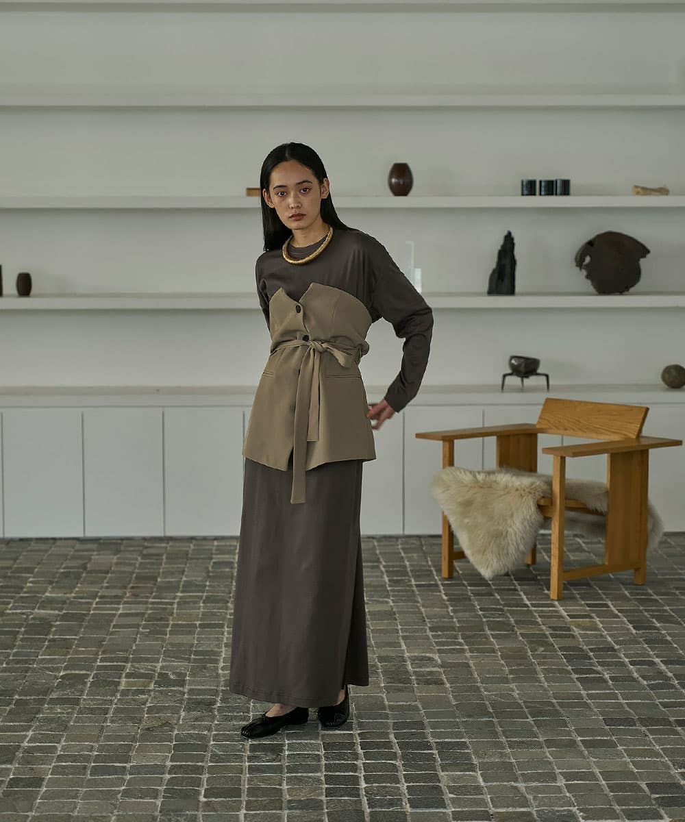 着用イメージ　168cm 　KHAKI BEIGE