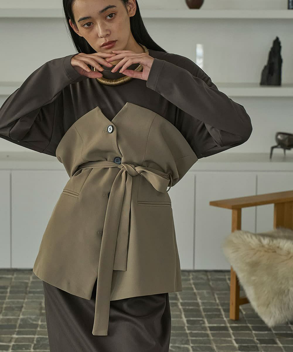 着用イメージ　168cm 　KHAKI BEIGE