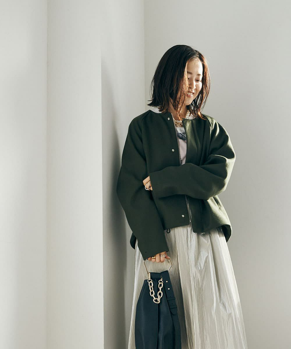 着用イメージ　161cm　KAHKI