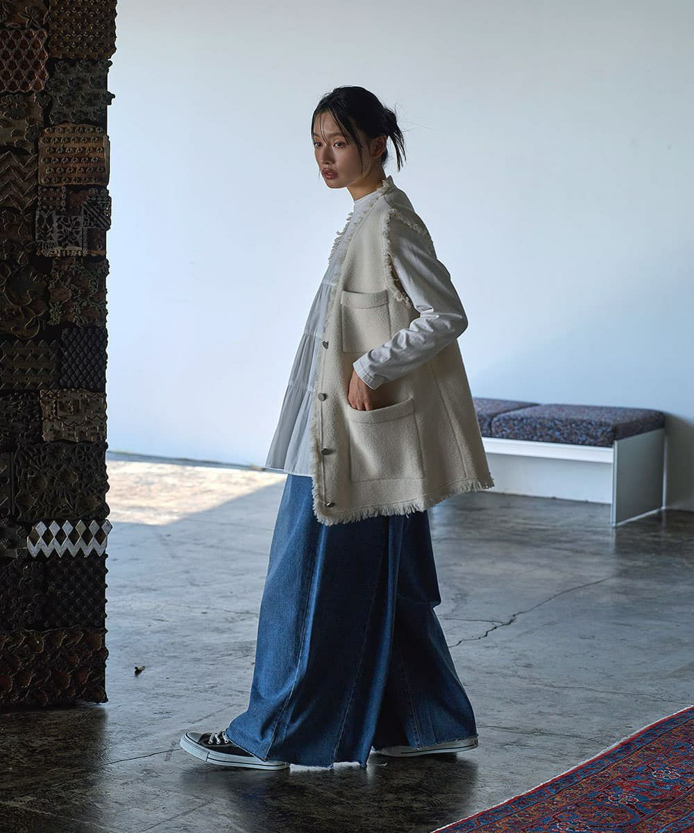 着用イメージ　165cm OFFWHITE