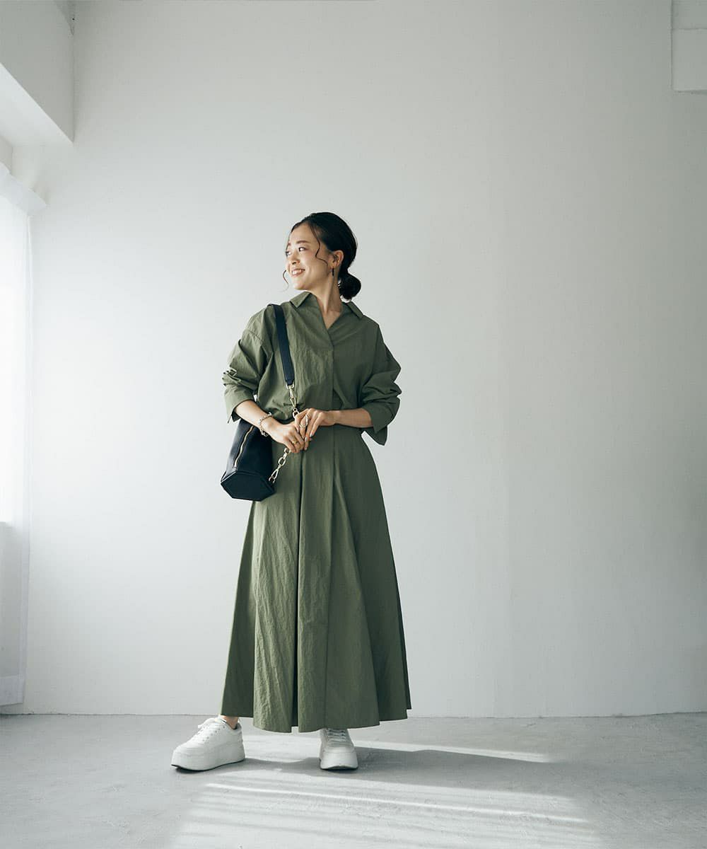 着用イメージ161cm KHAKI