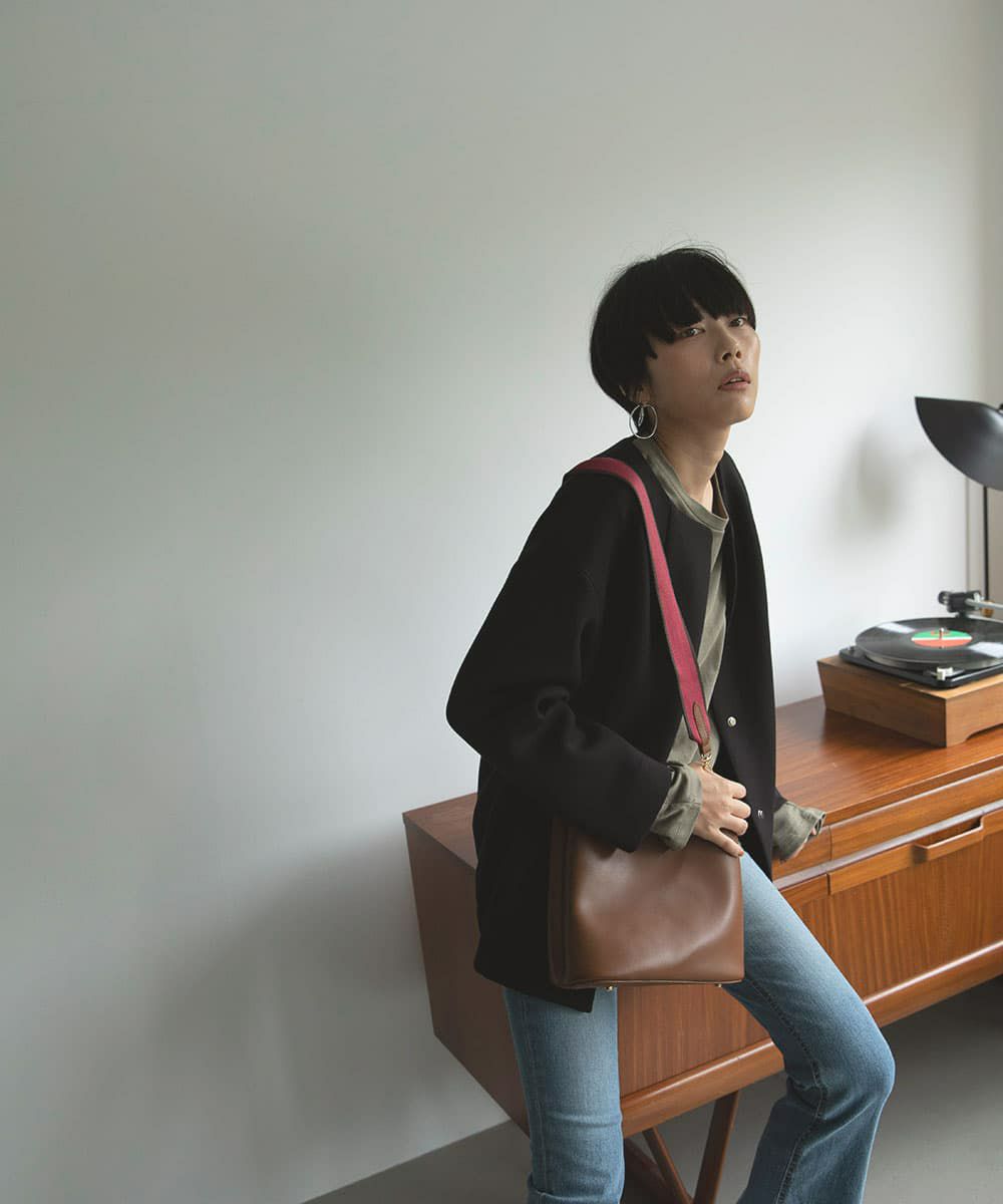 着用イメージ　164cm BLACK