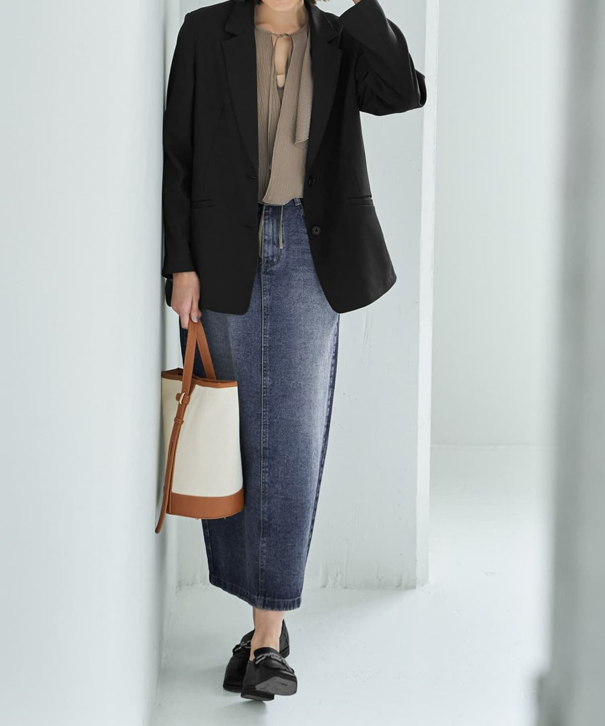 着用イメージ　167cm ブラック