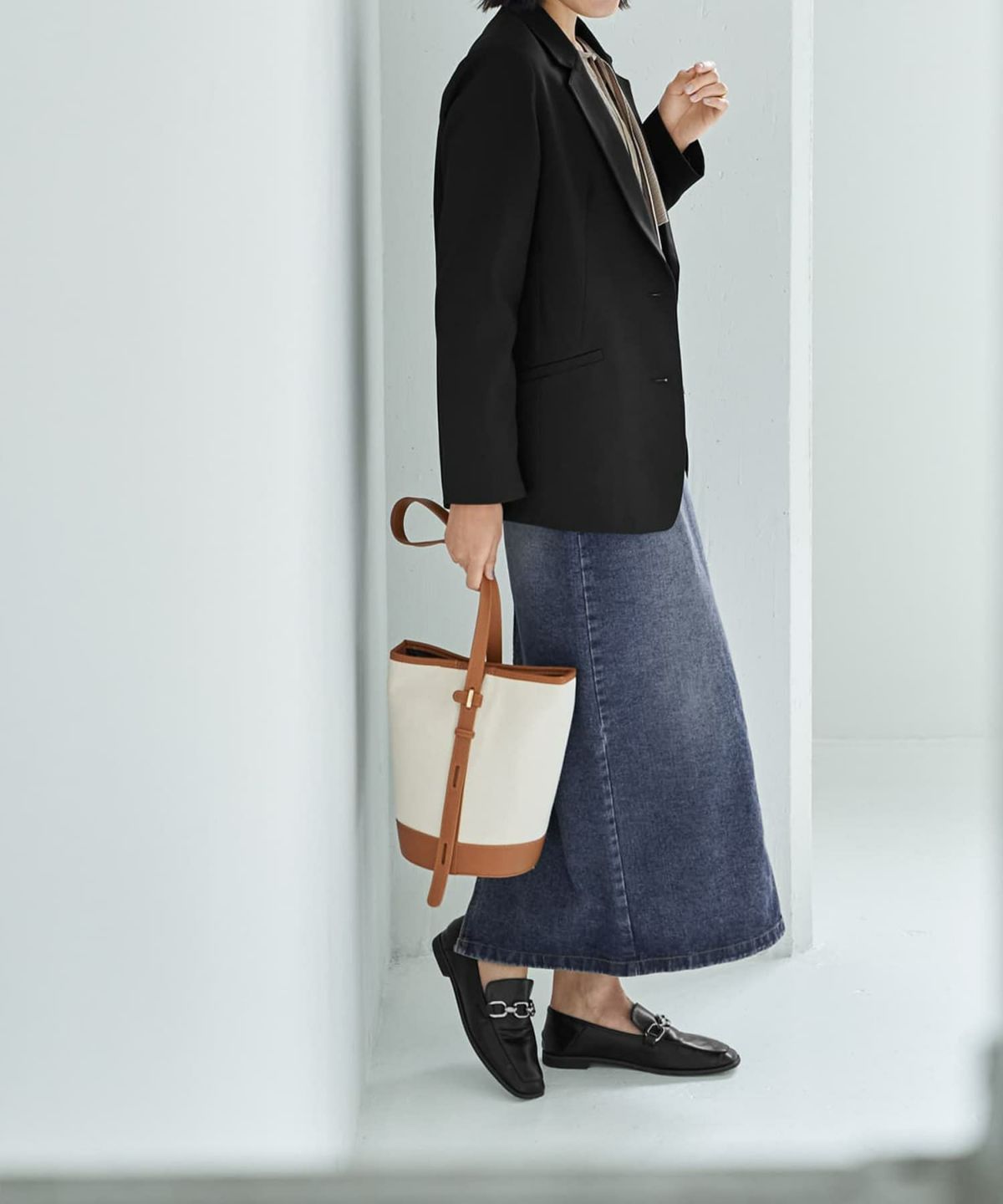 着用イメージ　167cm ブラック