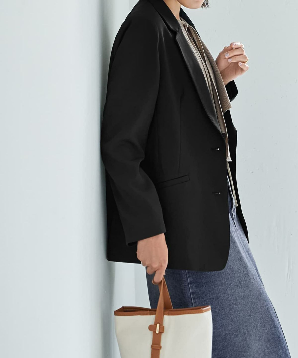 着用イメージ　167cm ブラック