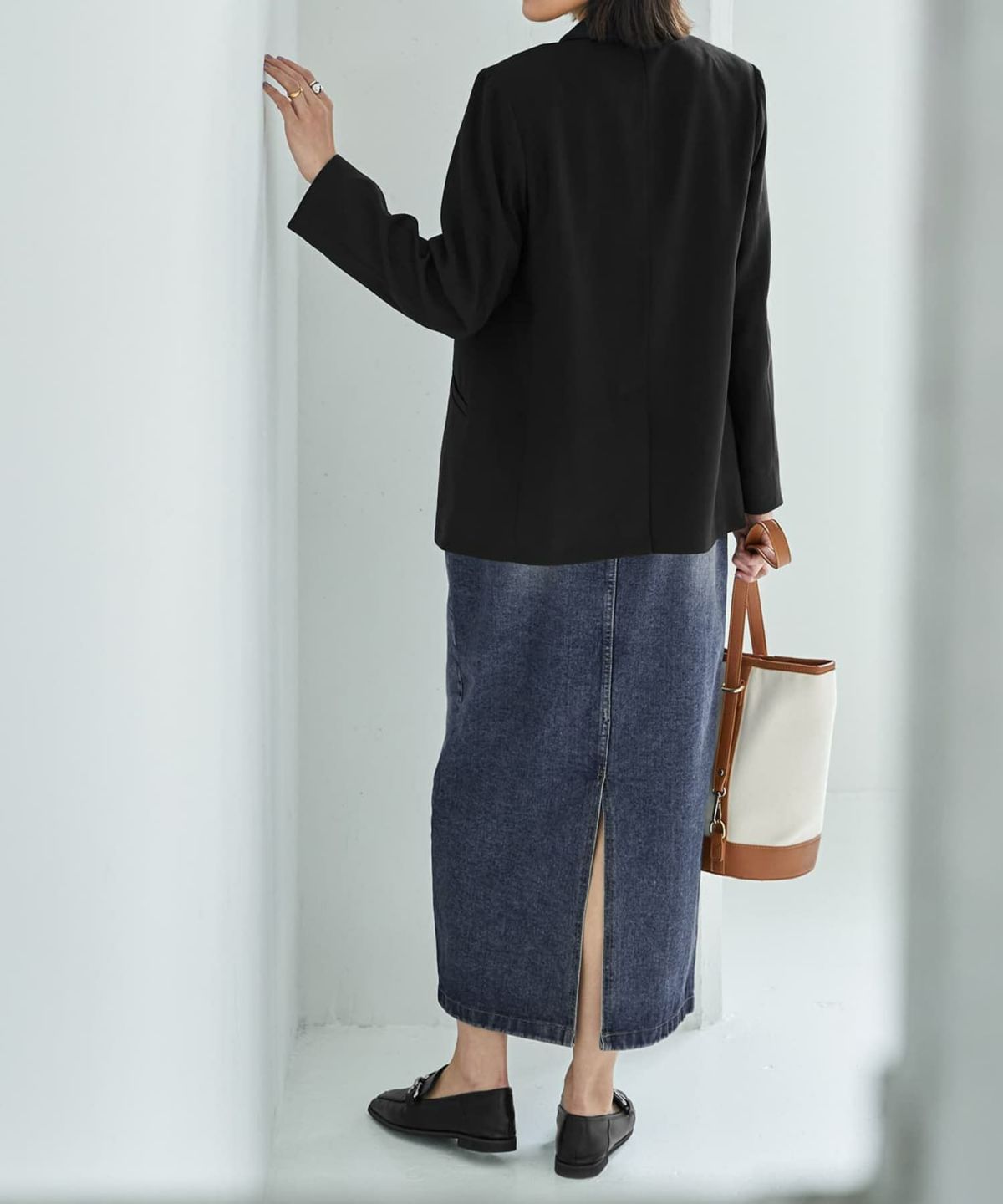 着用イメージ　167cm ブラック