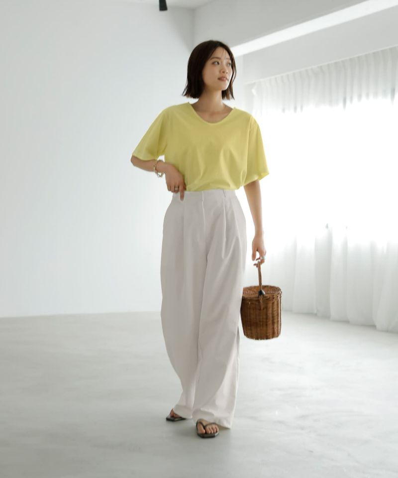 tシャツ デコルテが開いたヌケ感５分袖Tシャツ レディース デコルテが開いたヌケ感5分袖Tシャツ | おしゃれな大人