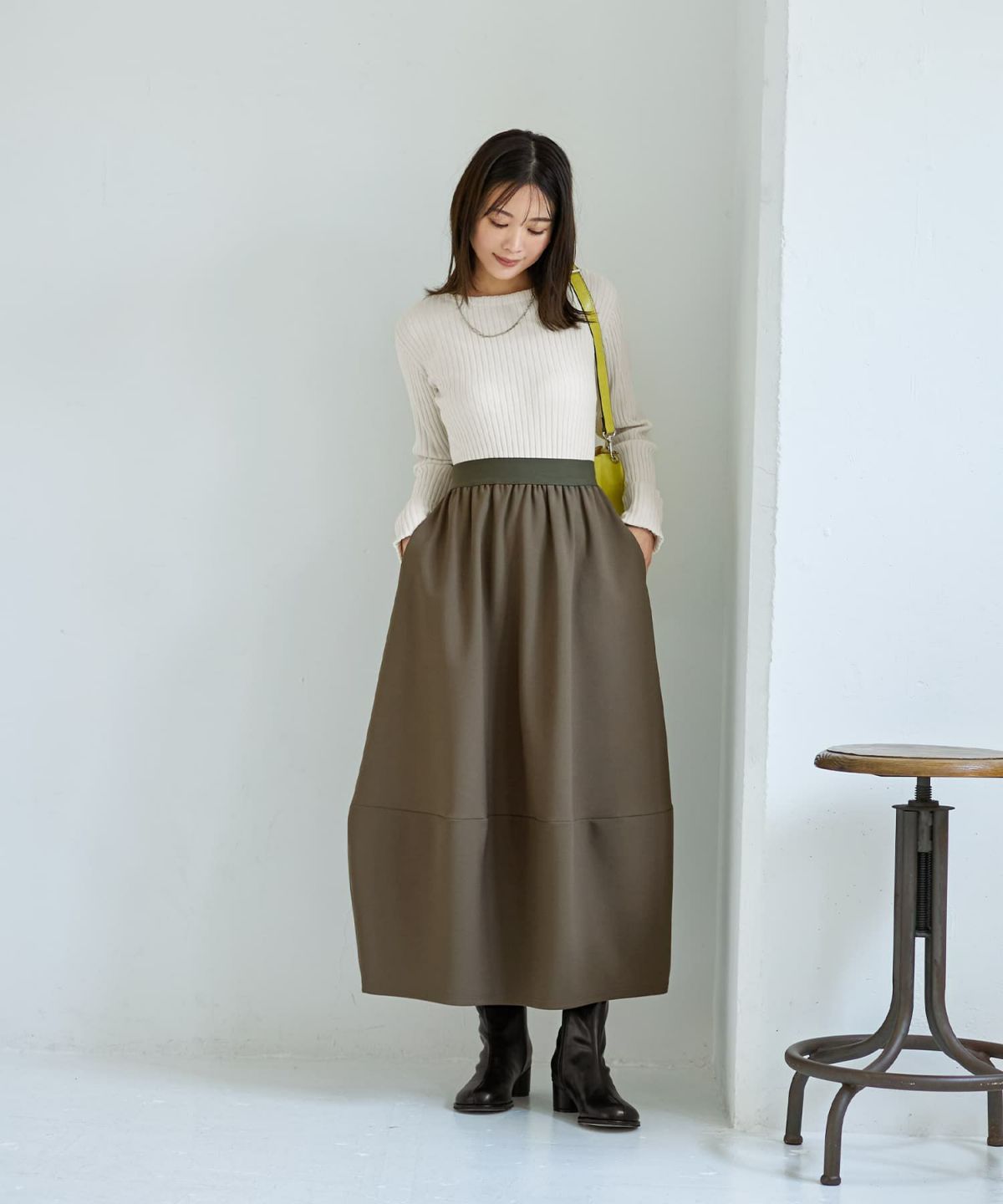 着用イメージ　166cm カーキ 02サイズ