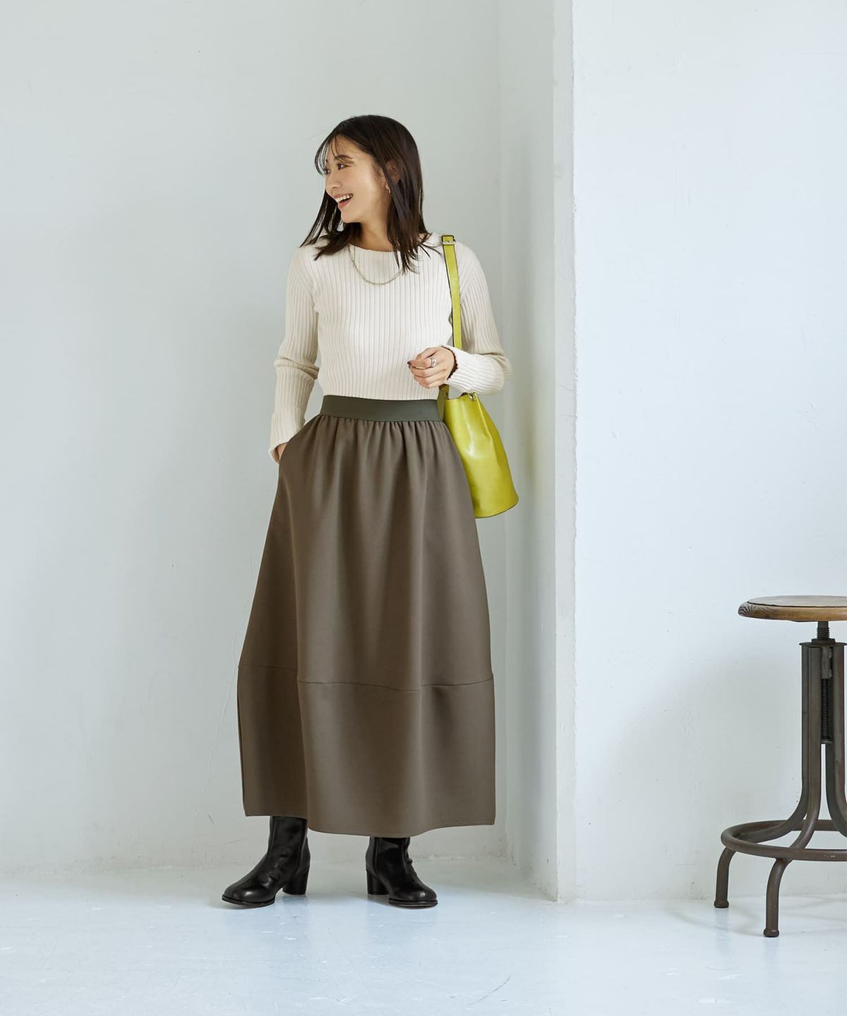 着用イメージ　166cm カーキ 02サイズ