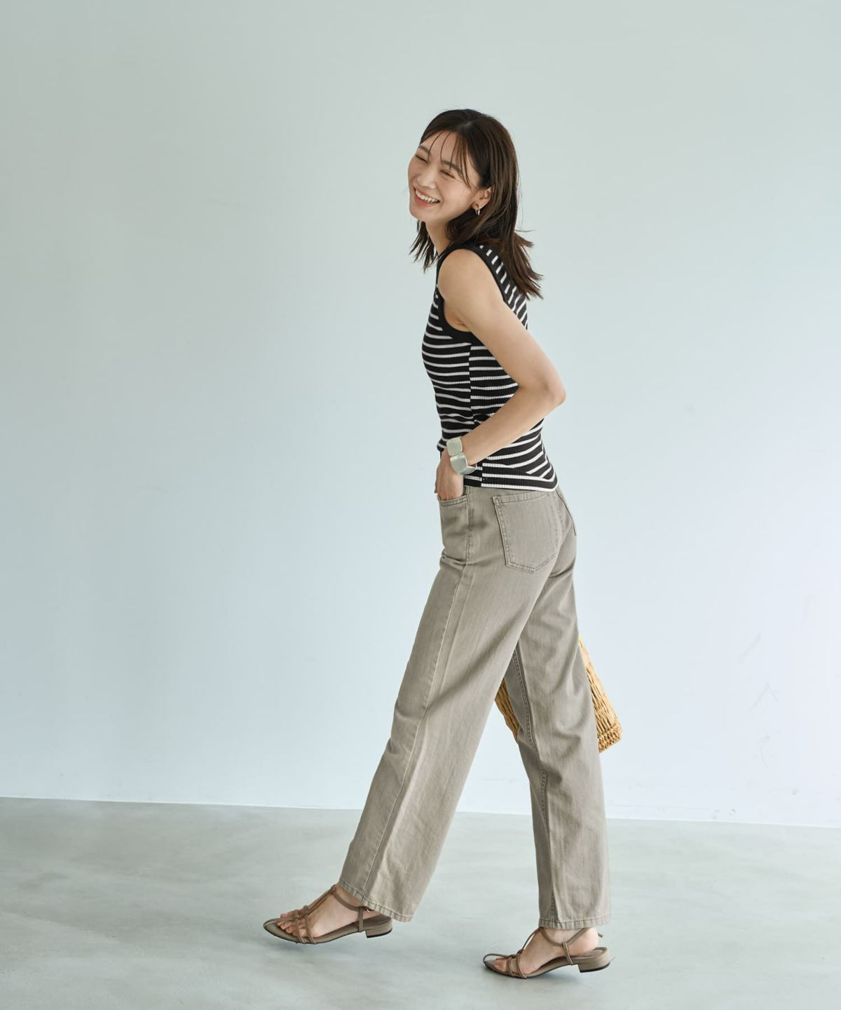 着用イメージ　166cm ブラック