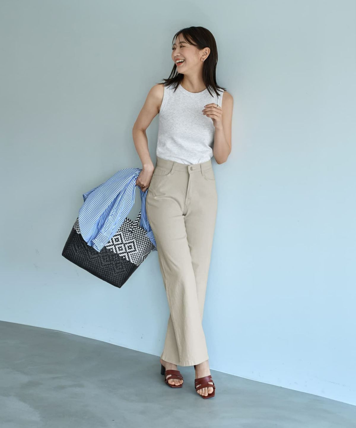 着用イメージ　166cm マーブル