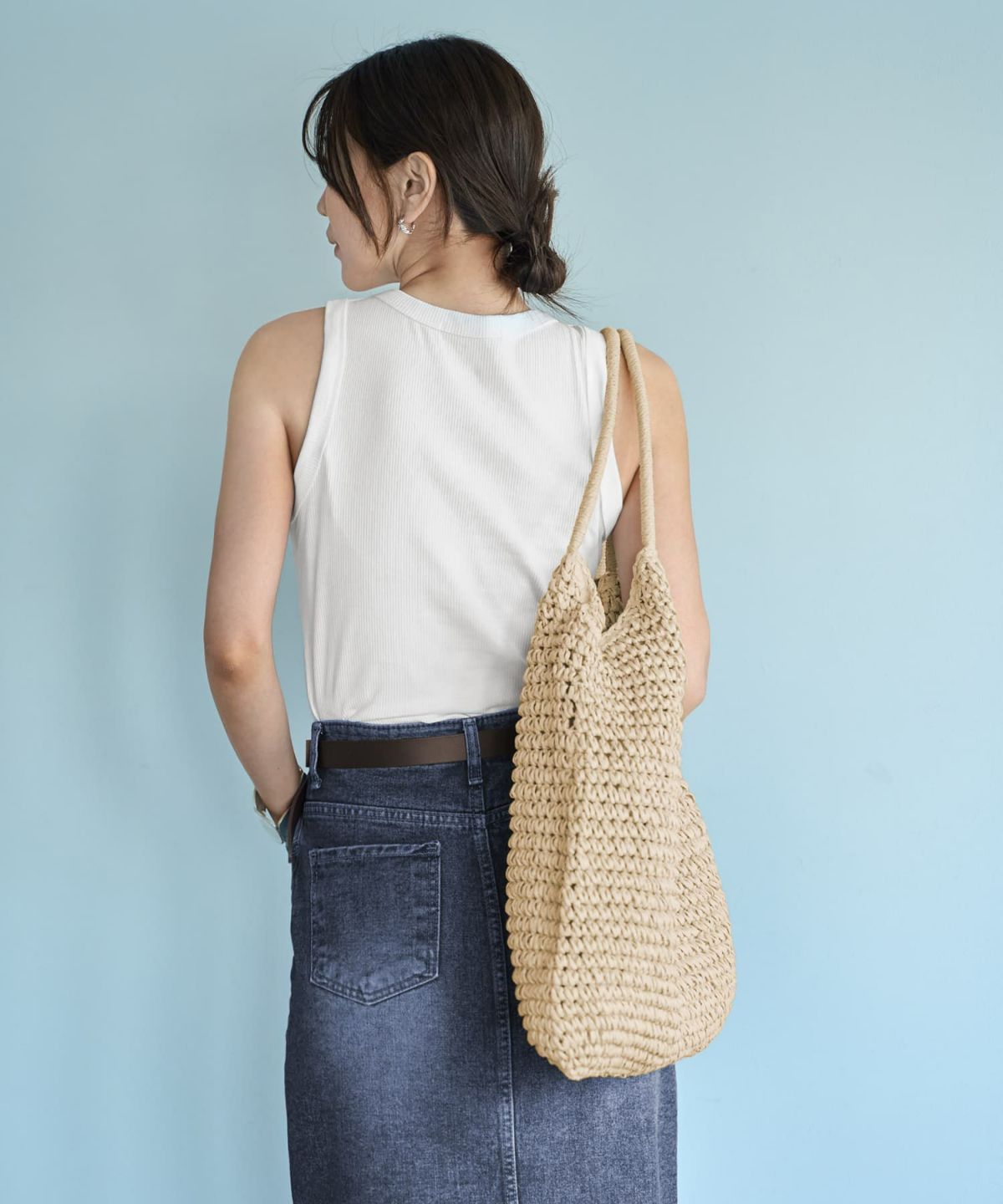 着用イメージ　166cm ホワイト