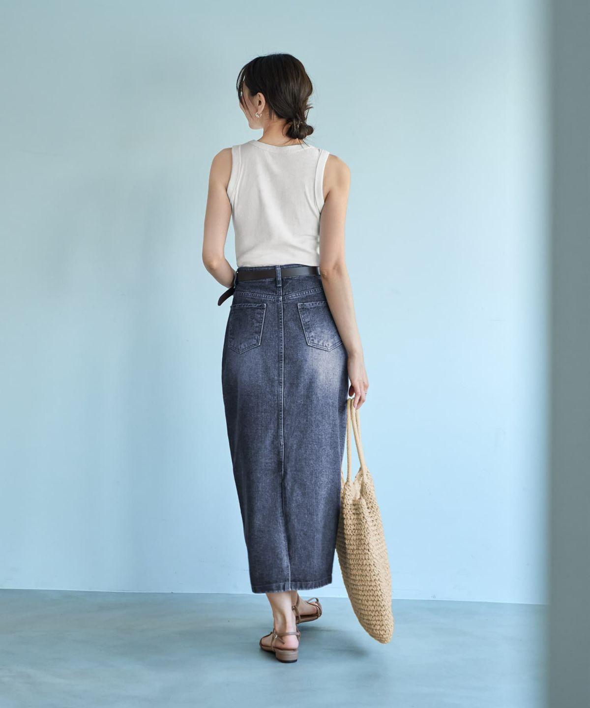 着用イメージ　166cm ホワイト