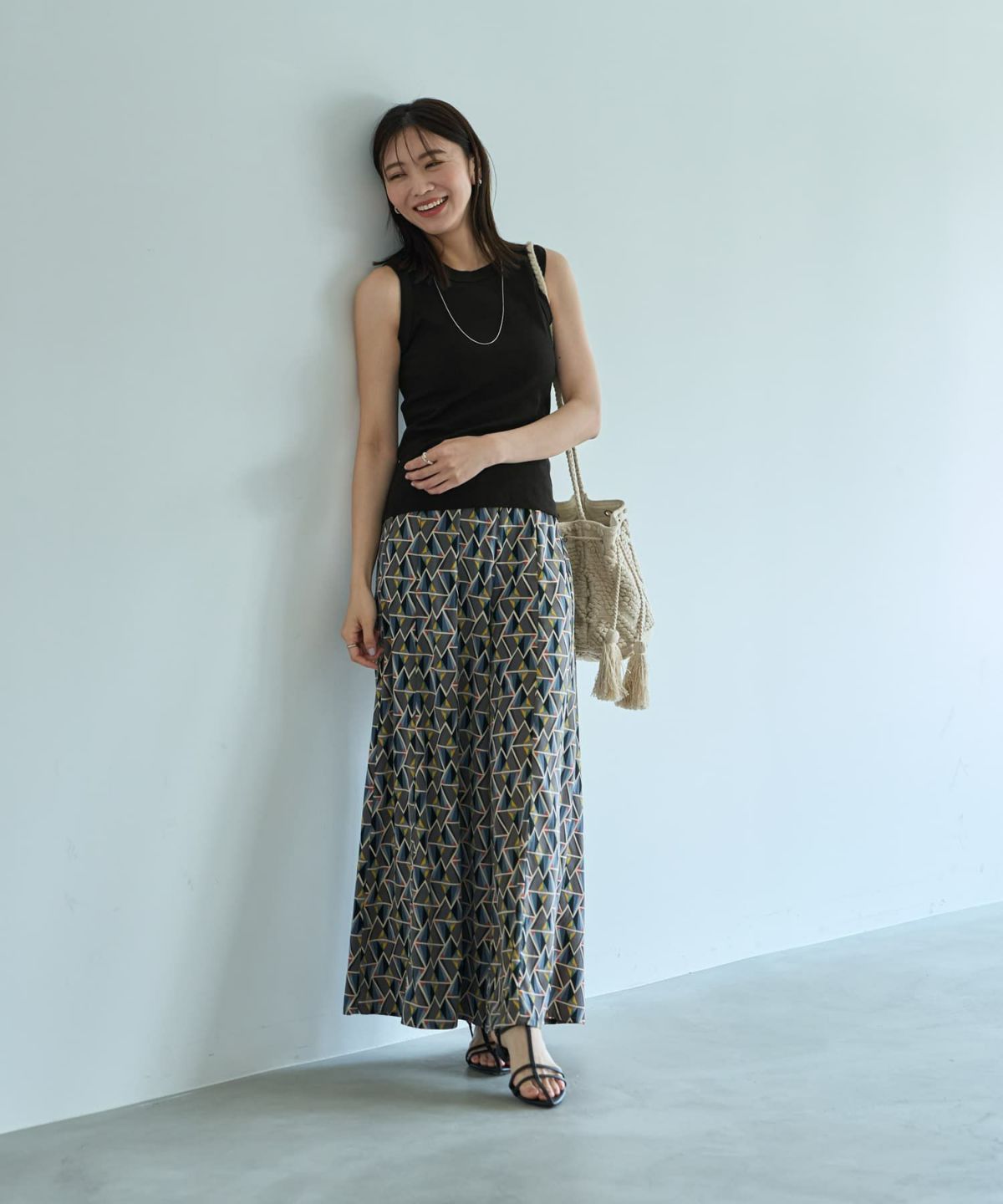 着用イメージ　166cm ブラック