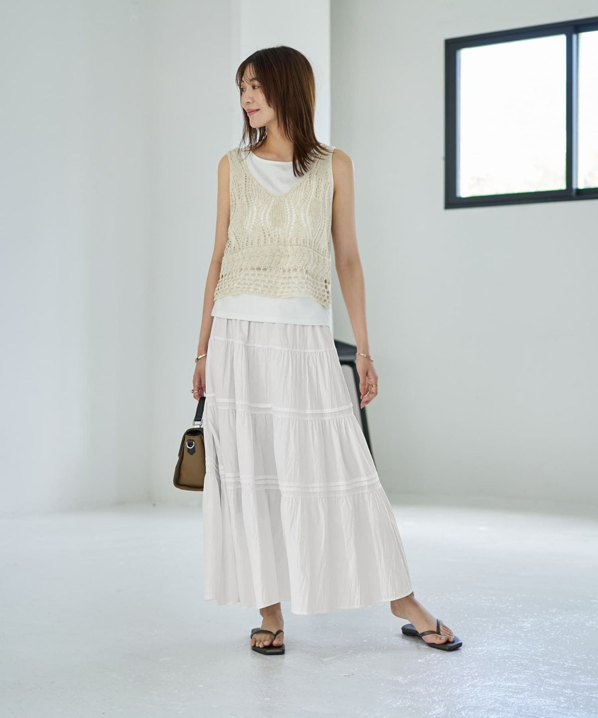 着用イメージ　166cm 02サイズ ホワイト