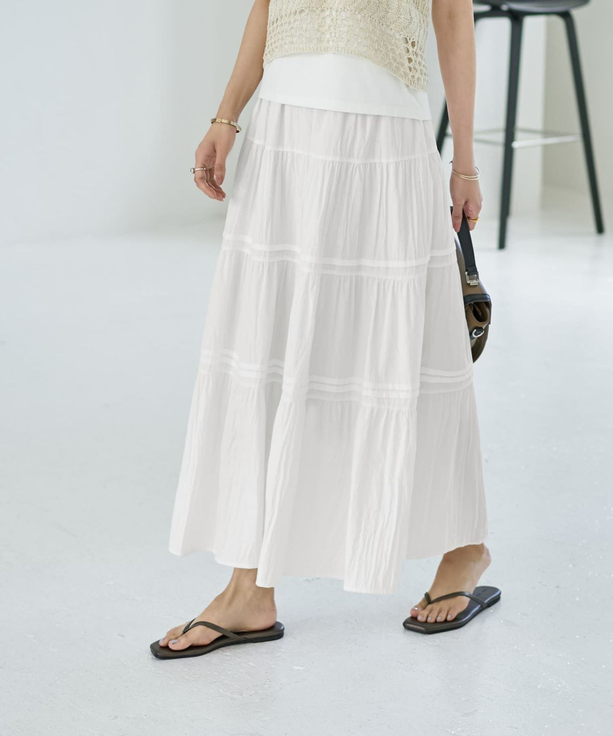 着用イメージ　166cm 02サイズ ホワイト