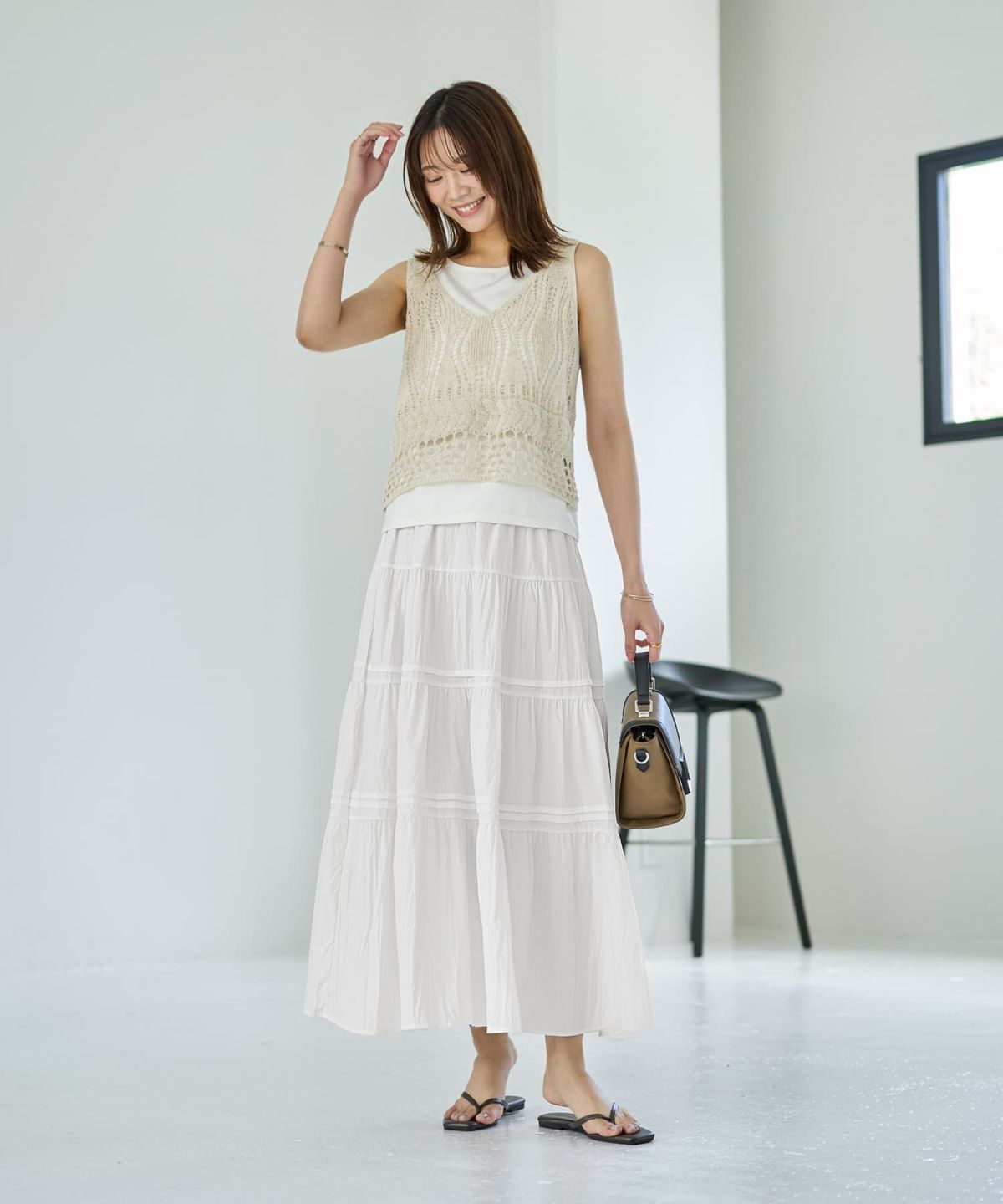 着用イメージ　166cm 02サイズ ホワイト