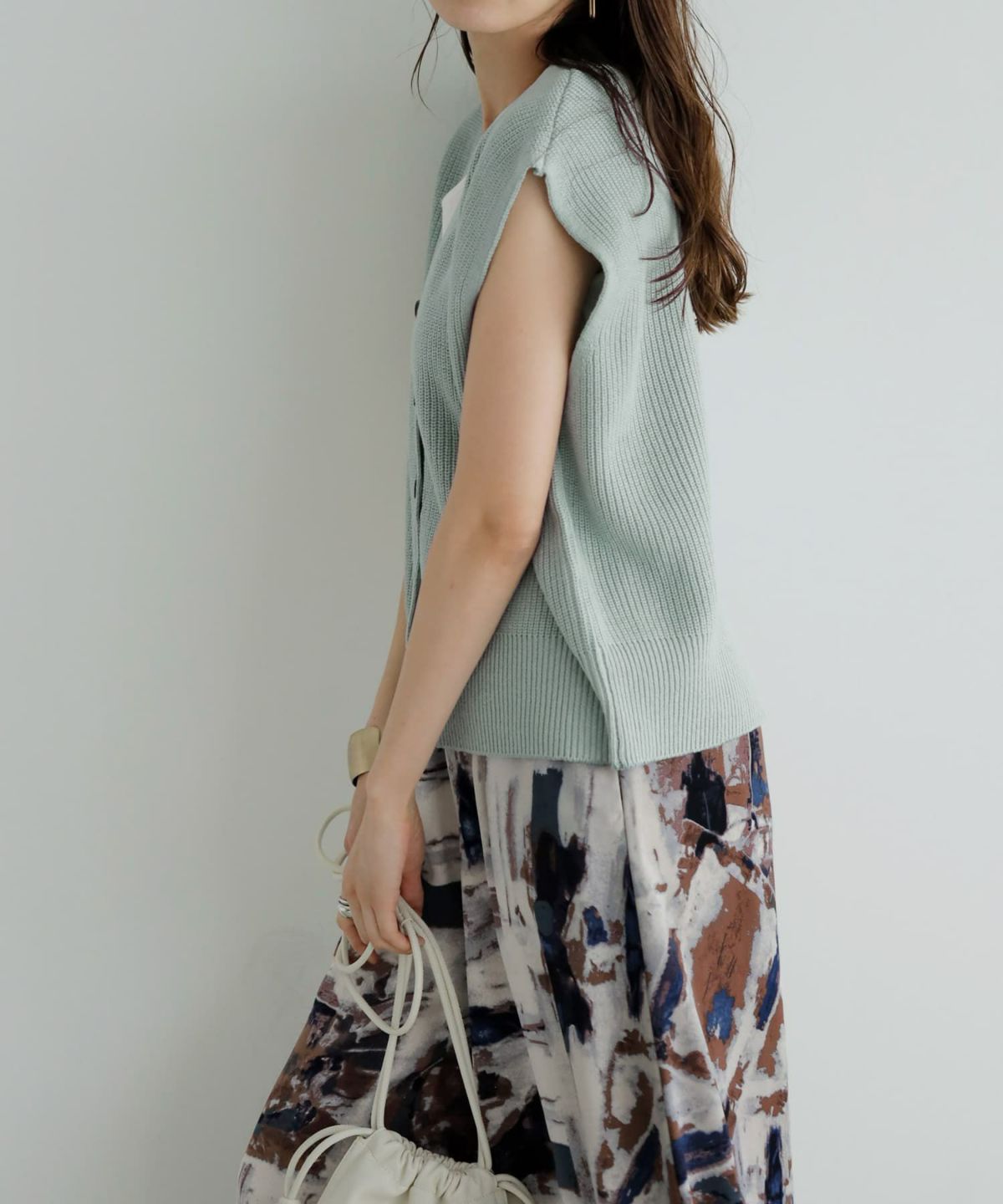 着用イメージ　165cm ミントブルー